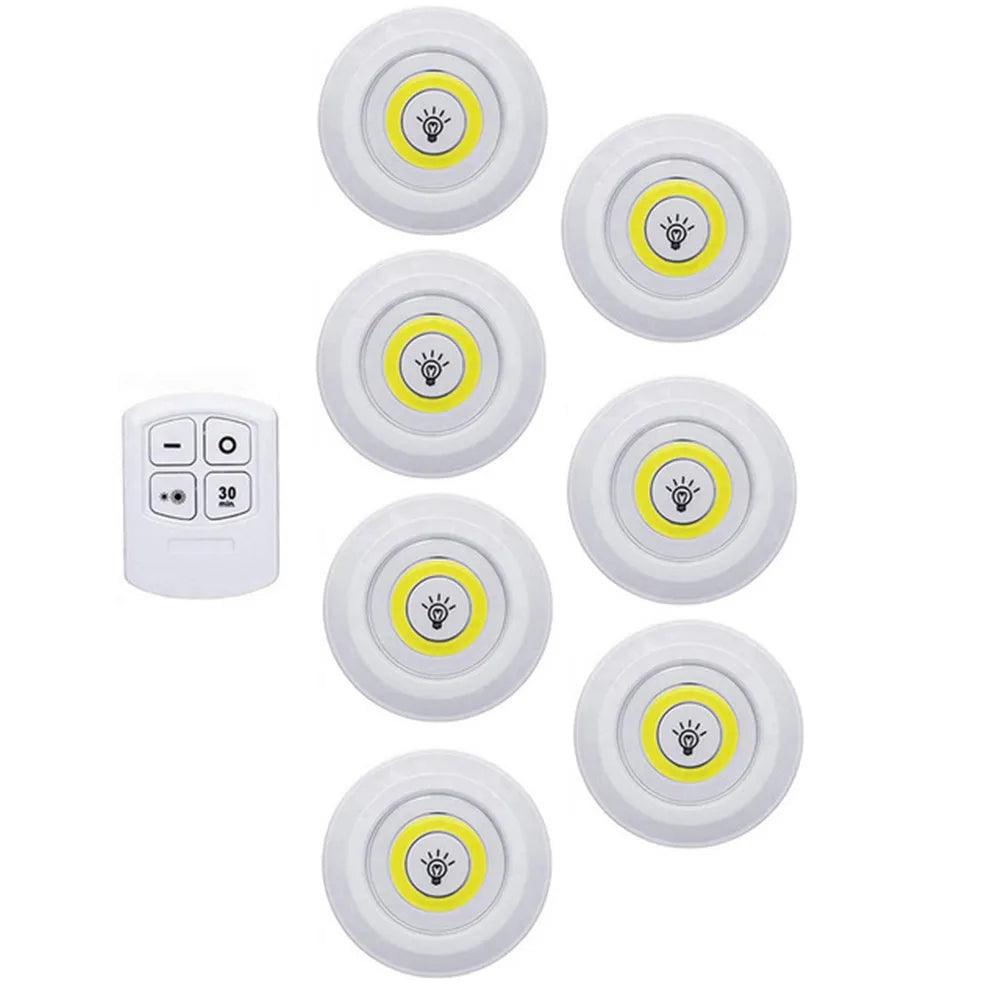 Battery Operated Dimmable COB LED Puck Lights For Kitchen Cabinet - Lumaz