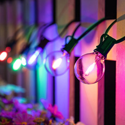 Multicolor G40 Outdoor String Lights, 110V Led String Light Waterproof Connectable