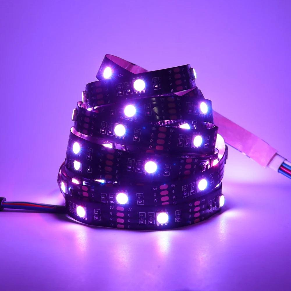 5v SMD 5050 RGB LED Strip Light Flexible Tape Light Waterproof With 4pin Plug - Lumaz