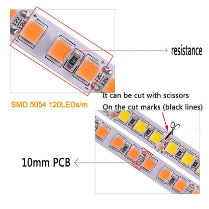 12V LED Strip Light SMD 5630 RGB 120led 60LED 240LED With 9 Colors 5M - Lumaz