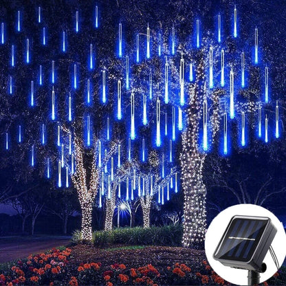 Solar LED Meteor Shower Rain Lights Outdoor String Lights Waterproof Christmas Decoration