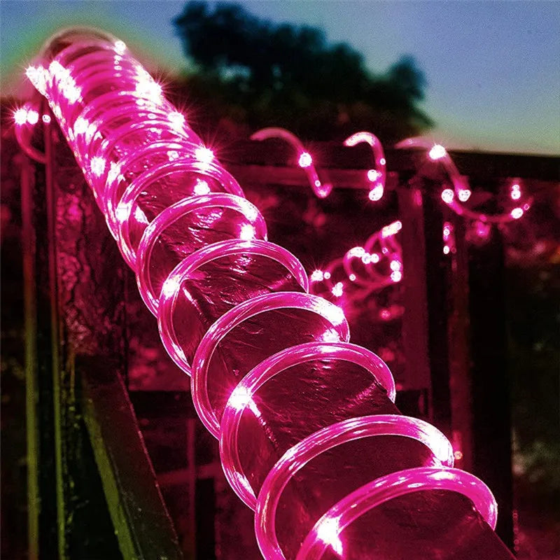 Solar Led Tube Rope Lights For Outdoor Garden Christmas Decoration - Lumaz