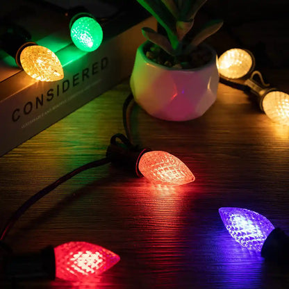 Colorful C7 Led String Lights 110V/220V Street Garland Light Waterproof Shatterproof Outdoor Christmas Decoration - Lumaz