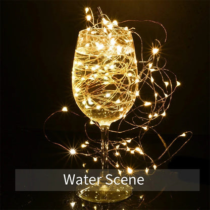 LED Solar String Light Outdoor Fairy String Lights Waterproof