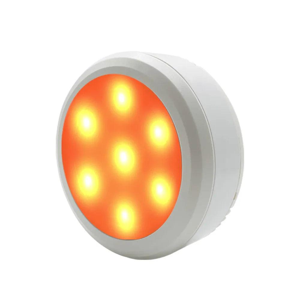 80mm 16-Colors Battery Operated Under Cabinet Led Puck Light - Lumaz