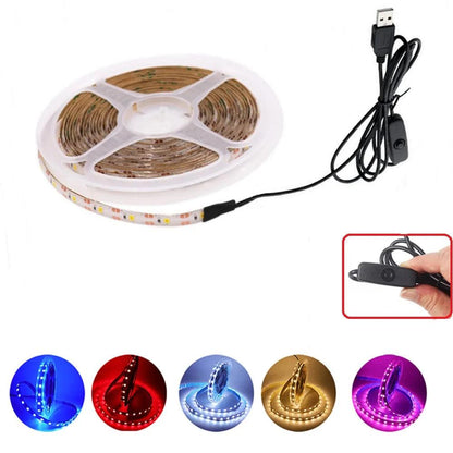 5V Battery Power LED Strip Light SMD 2835 60LED Cabinet Lights - Lumaz