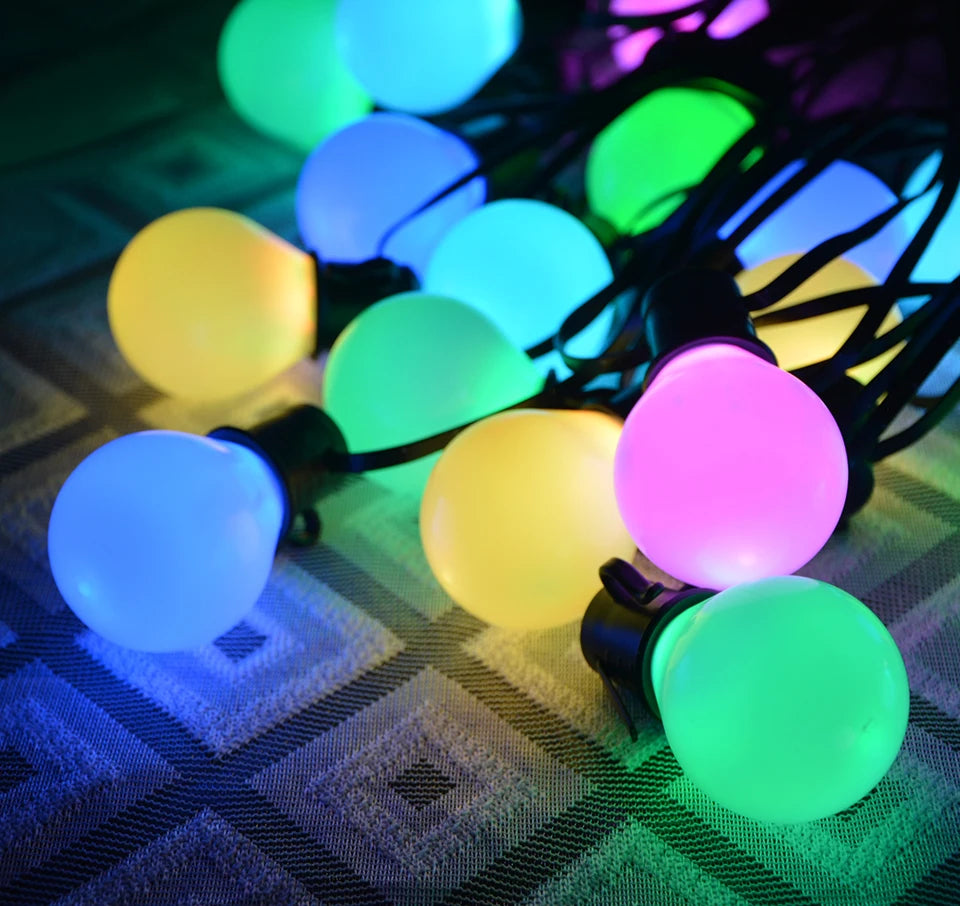 USB Smart G40 LED Bulb String Light 15M 25 Blubs Christmas Lights