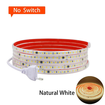 220V SMD 2835 IP65 Waterproof Flexible LED Strip Light With IC Rectifier, 120LEDs - Lumaz