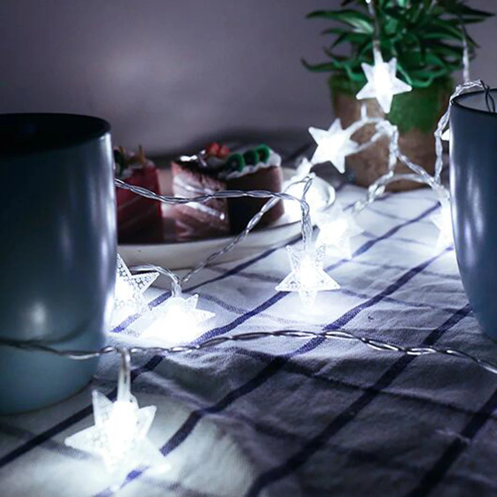 LED Outdoor String Lights - Star Chain Lights, Fairy Lights With USB Plug