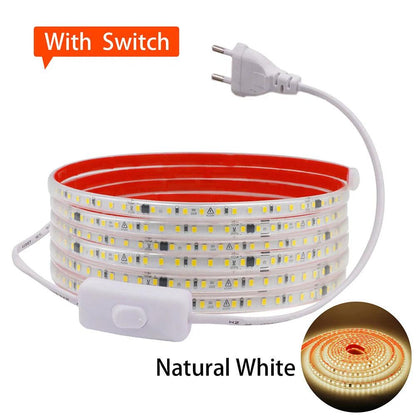 220V SMD 2835 IP65 Waterproof Flexible LED Strip Light With IC Rectifier, 120LEDs - Lumaz