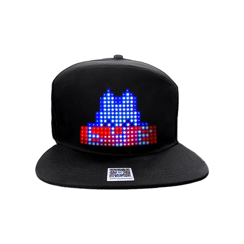 Bluetooth LED Matrix Board Baseball Hat with RGB Programmable Matrix Board - Lumaz