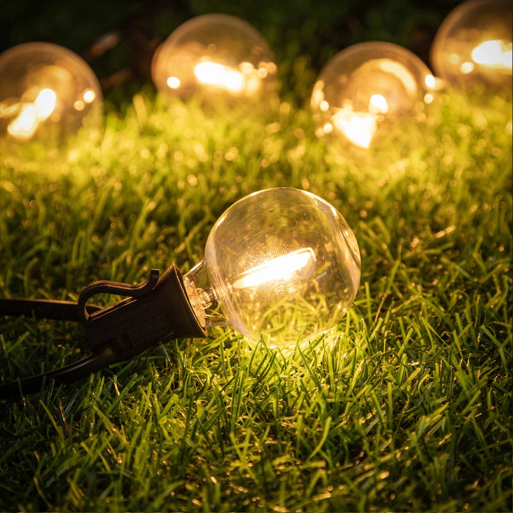 Shatterproof G40 Outdoor String Lights, 110V Led String Light Waterproof Connectable