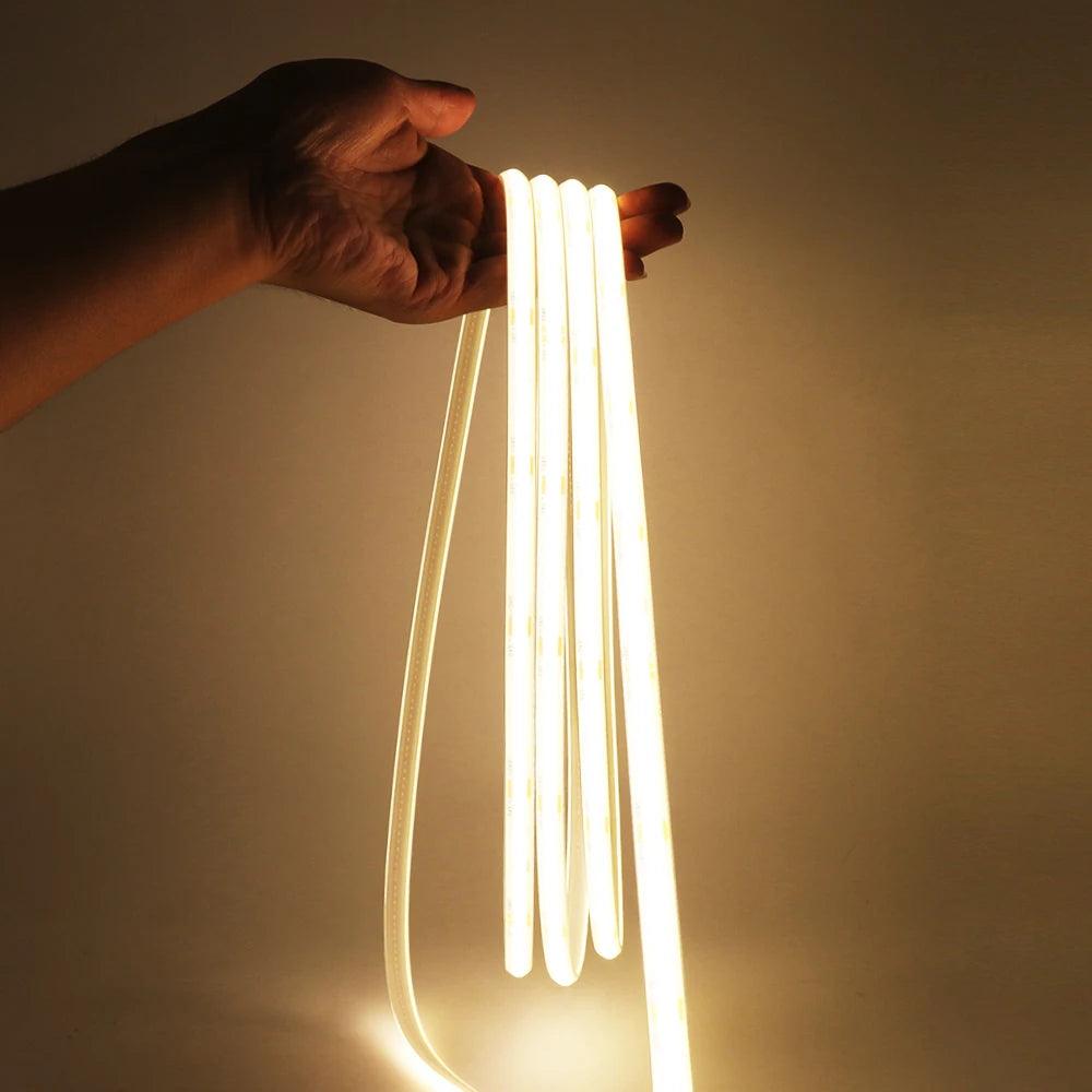 12V IP30/IP68 Waterproof COB LED Strip Light With 320 LEDs Flexible Tape Lights - Lumaz