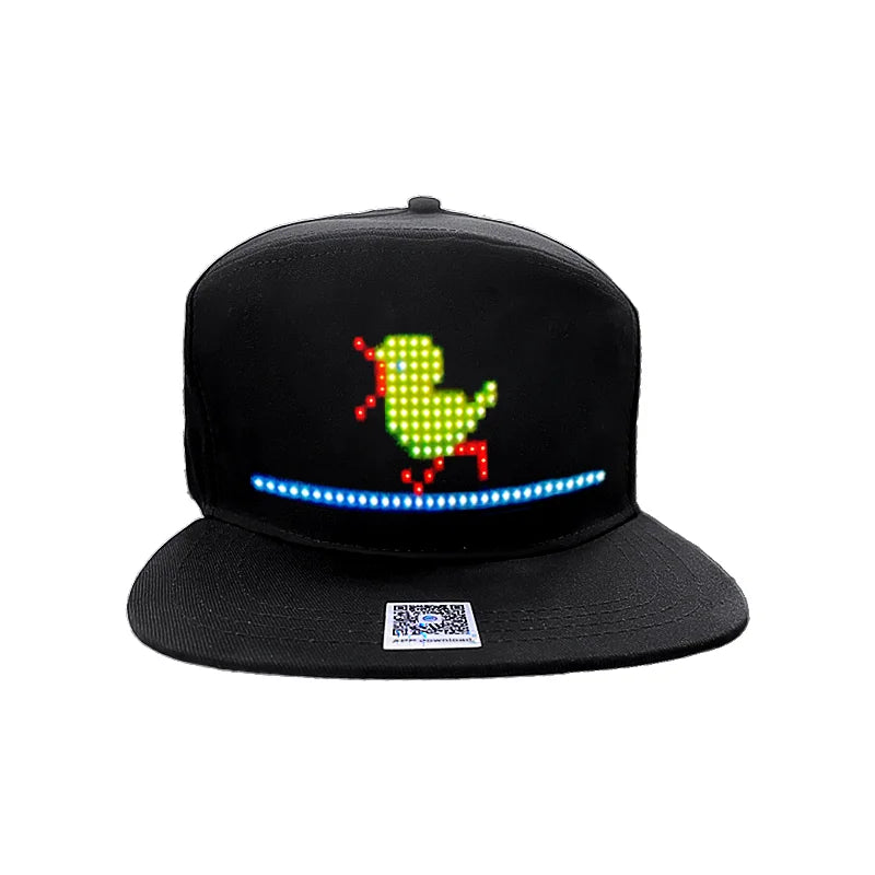 Bluetooth LED Matrix Board Baseball Hat with RGB Programmable Matrix Board - Lumaz