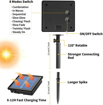 Solar Led Tube Rope Lights For Outdoor Garden Christmas Decoration - Lumaz