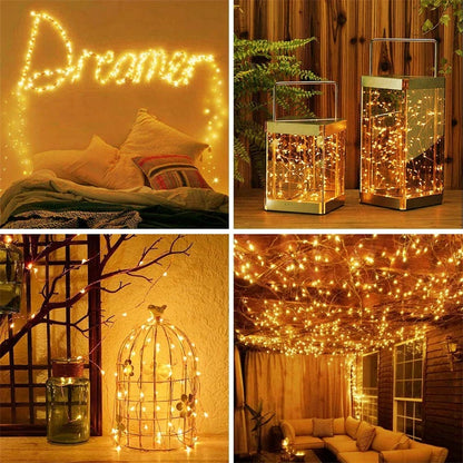 LED Solar String Light Outdoor Fairy String Lights Waterproof