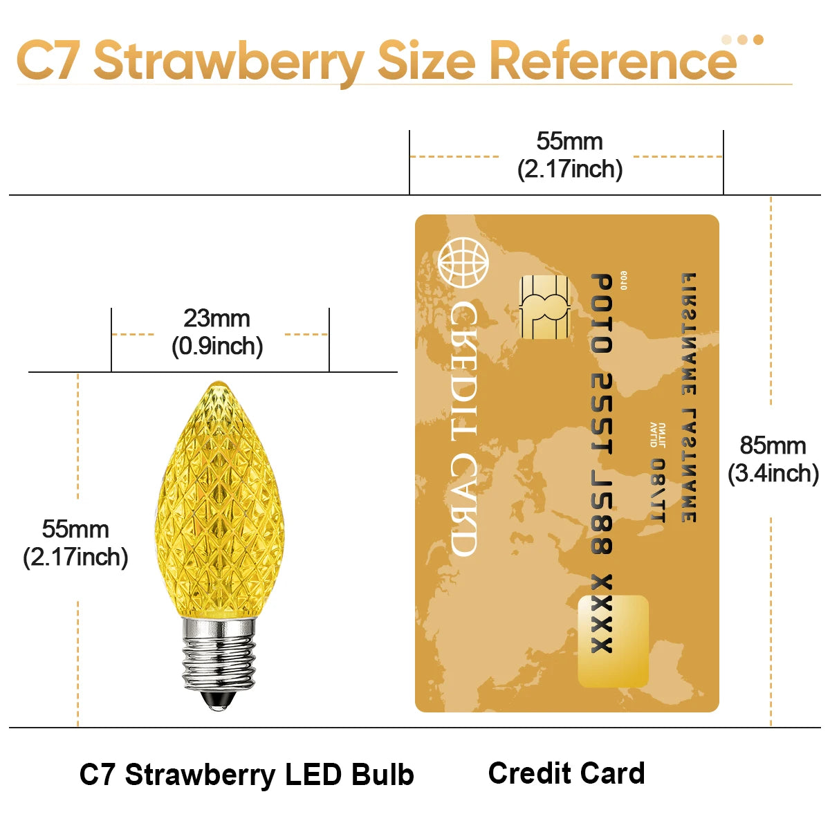 Strawberry C7 Led Lights Bulb 110v 220V 0.6W E12 Colorful Christmas Lights - Lumaz