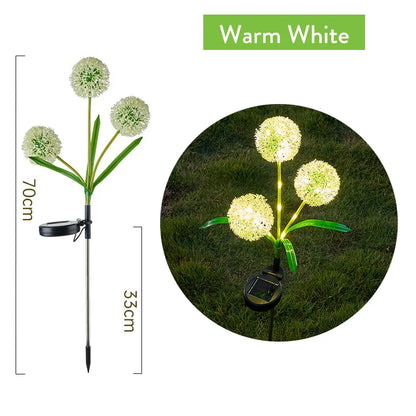 Solar Dandelion Flower Lights Outdoor Waterproof LED Pathway Lights - Lumaz