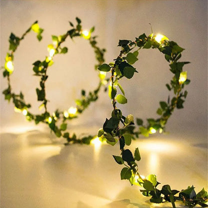 Tiny Leaf LED Copper Wire Fairy String Lights, Outdoor Garland String Lights