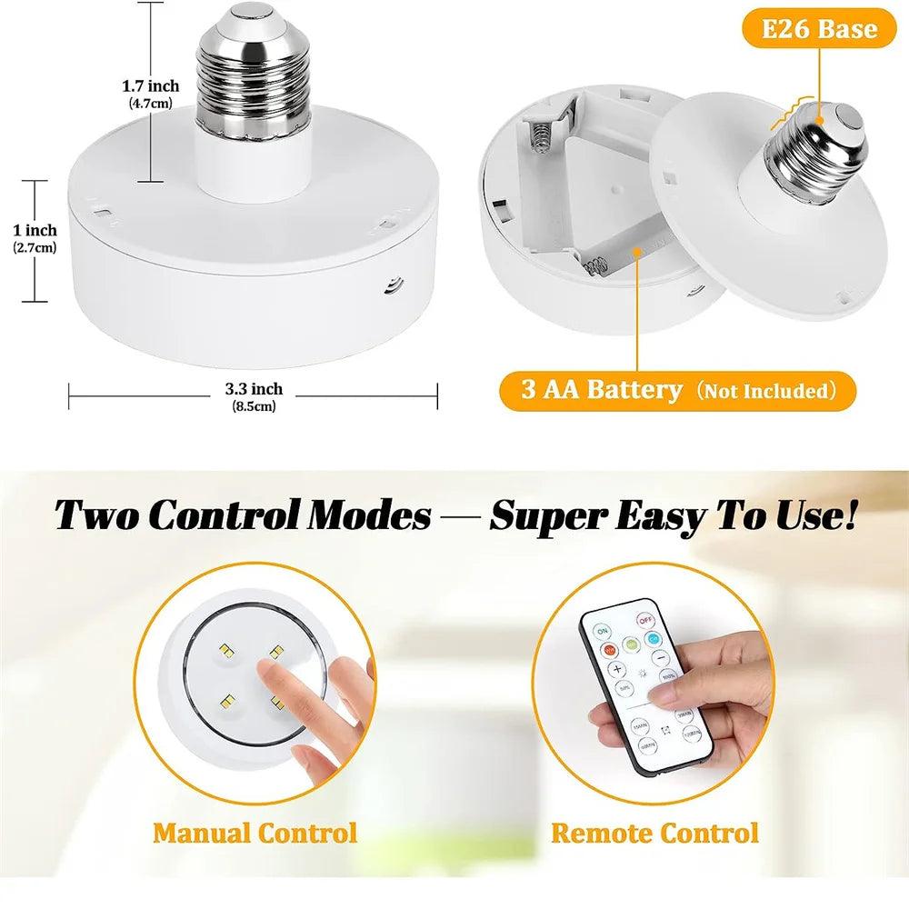 E26/E27 Base 3 Colors Remote Control Under Cabinet Led Puck Lights - Lumaz