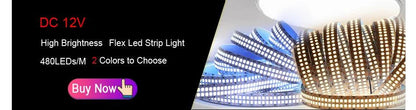 5V Battery Power LED Strip Light SMD 2835 60LED Cabinet Lights - Lumaz