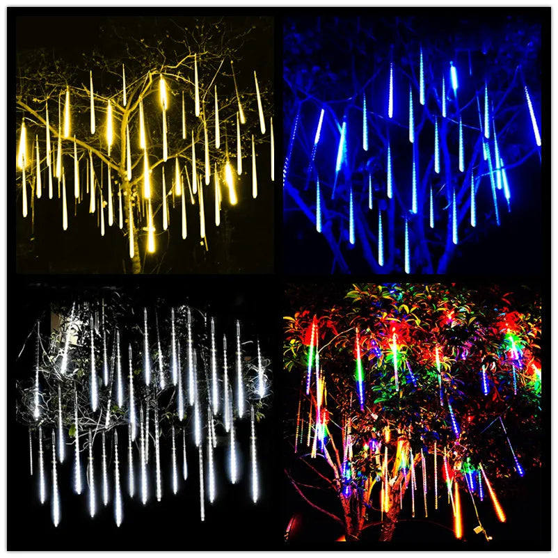 Solar LED Meteor Shower Rain Lights Outdoor String Lights Waterproof Christmas Decoration