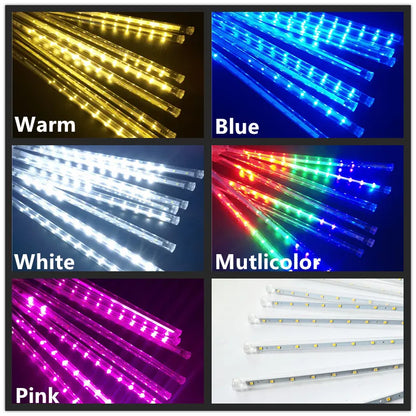 Solar LED Meteor Shower Rain Lights Outdoor String Lights Waterproof Christmas Decoration