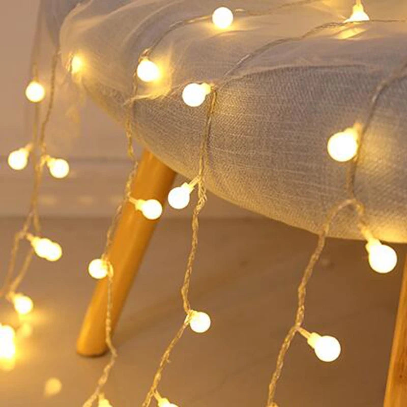 Led Ball String Lights With USB/Battery Operated, Outdoor Globe Fairy Light