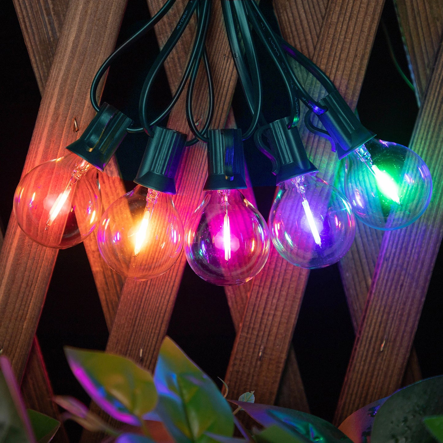 Multicolor G40 Outdoor String Lights, 110V Led String Light Waterproof Connectable