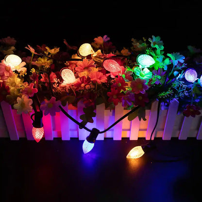 Colorful C7 Led String Lights 110V/220V Street Garland Light Waterproof Shatterproof Outdoor Christmas Decoration - Lumaz