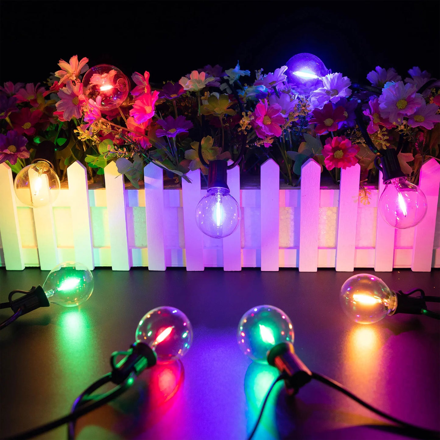 Multicolor G40 Outdoor String Lights, 110V Led String Light Waterproof Connectable