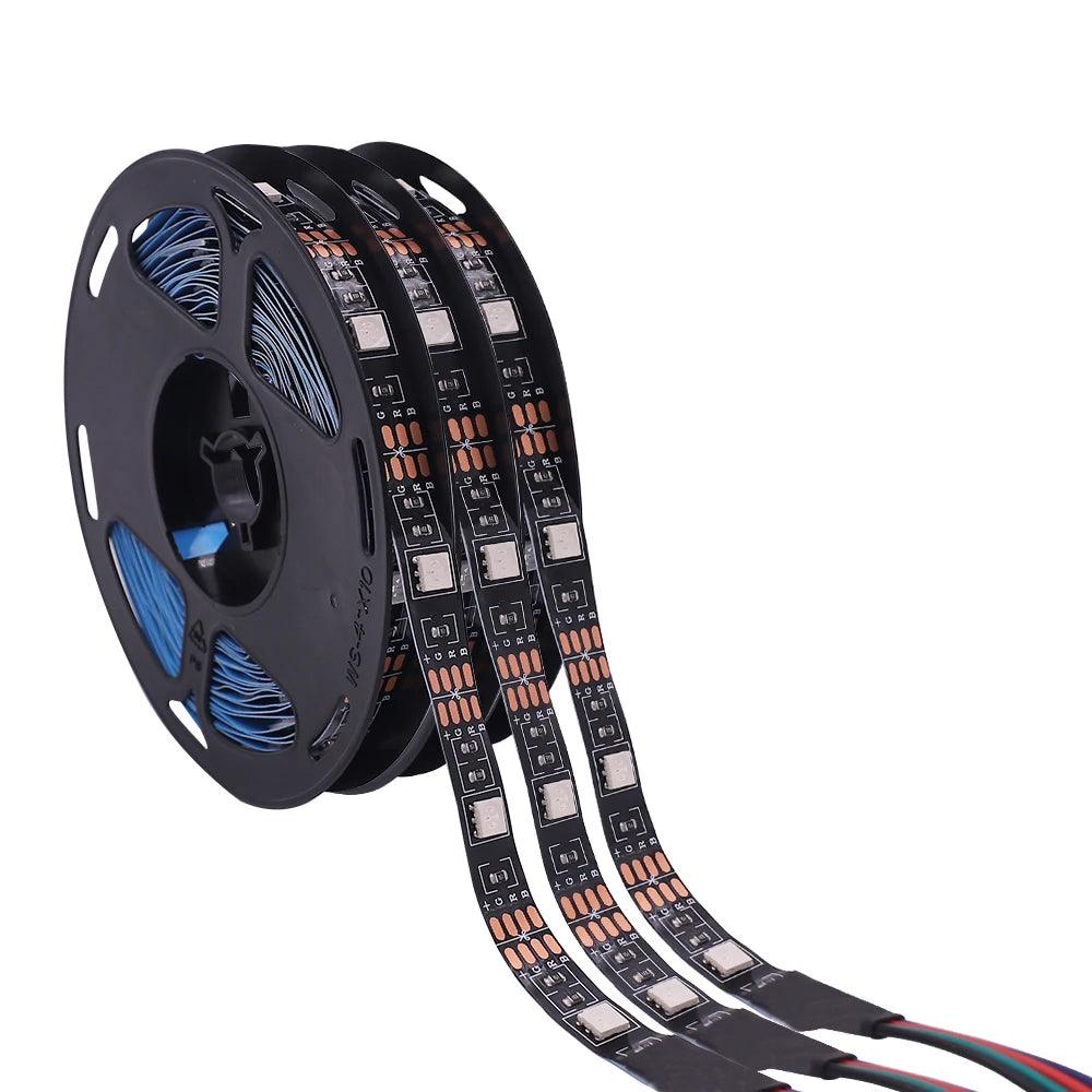 5v SMD 5050 RGB LED Strip Light Flexible Tape Light Waterproof With 4pin Plug - Lumaz