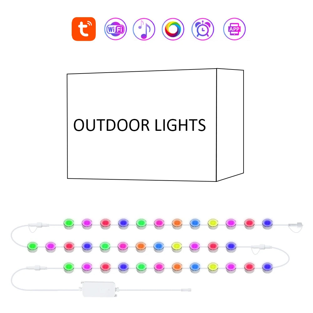 RGBIC Smart Permanent Christmas Lights Outdoor Eaves LED Lights - Lumaz