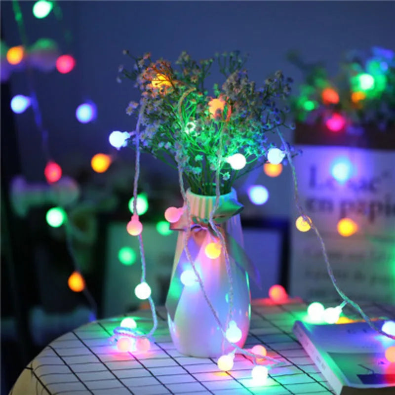 Led Ball String Lights With USB/Battery Operated, Outdoor Globe Fairy Light