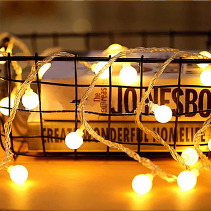 Led Ball String Lights With USB/Battery Operated, Outdoor Globe Fairy Light