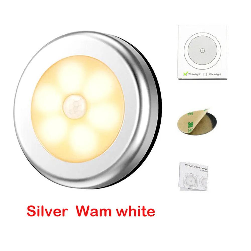 6-LED Battery Operated Under Cabinet Led Puck Light - Lumaz