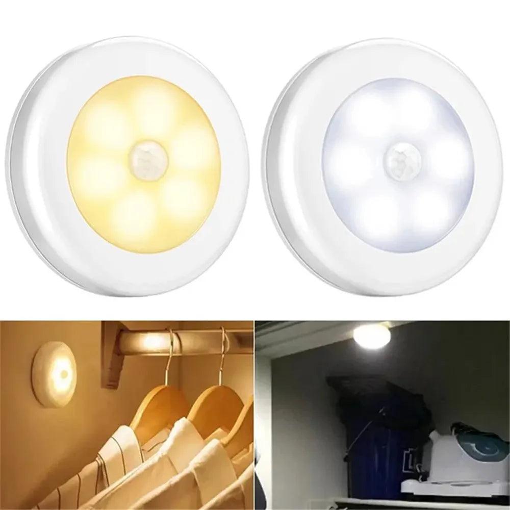 6-LED Battery Operated Under Cabinet Led Puck Light - Lumaz