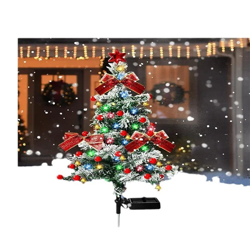 Solar Cedar Christmas Tree lights Outdoor Garden Pathway Lights - Lumaz