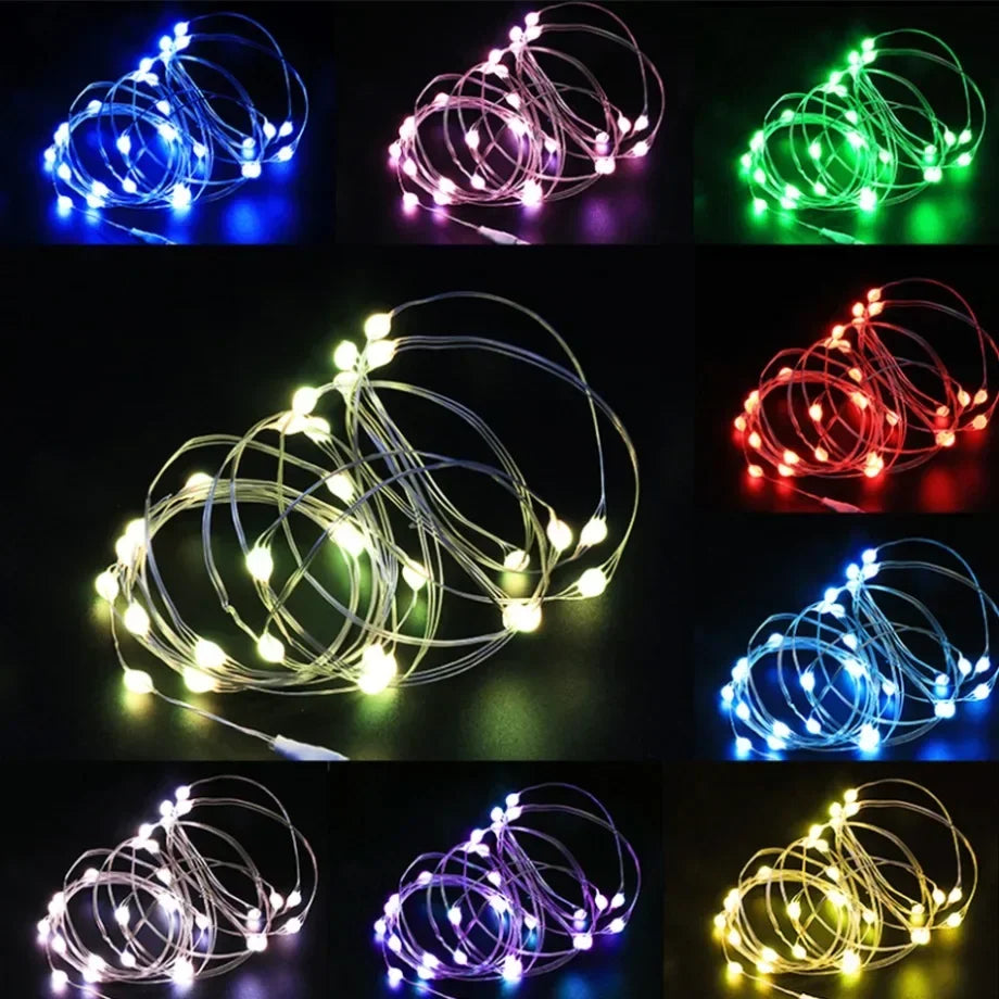 USB LED Outdoor Fairy String Lights With Copper Wire Waterproof For Holiday Lighting