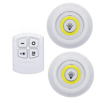 Battery Operated Dimmable COB LED Puck Lights For Kitchen Cabinet - Lumaz