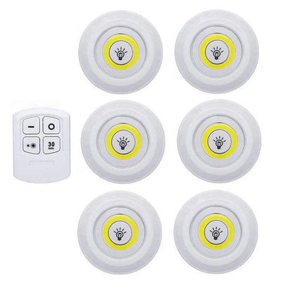 Battery Operated Dimmable COB LED Puck Lights For Kitchen Cabinet - Lumaz