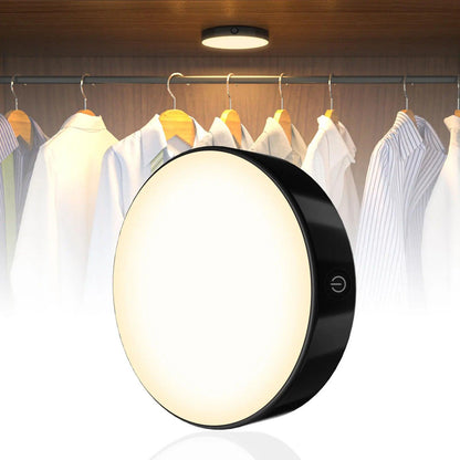 Battery Operated Dimmable Under Cabinet LED Puck Lights with 1000mAh 2pcs Black - Lumaz