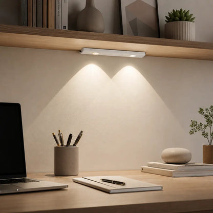 3-farbige, umschaltbare LED-Unterbauleuchte – USB-aufladbar, Bewegungssensor