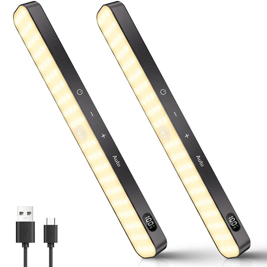 Battery Operated Motion Sensor Under Cabinet LED Light Bar Warm Light 60 LED Touch Bar - Lumaz