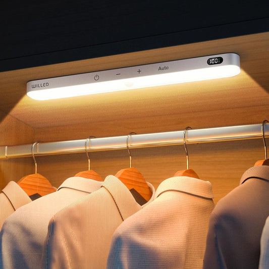 Battery Operated Motion Sensor Under Cabinet LED Light Bar Warm Light 60 LED Touch Light - Lumaz