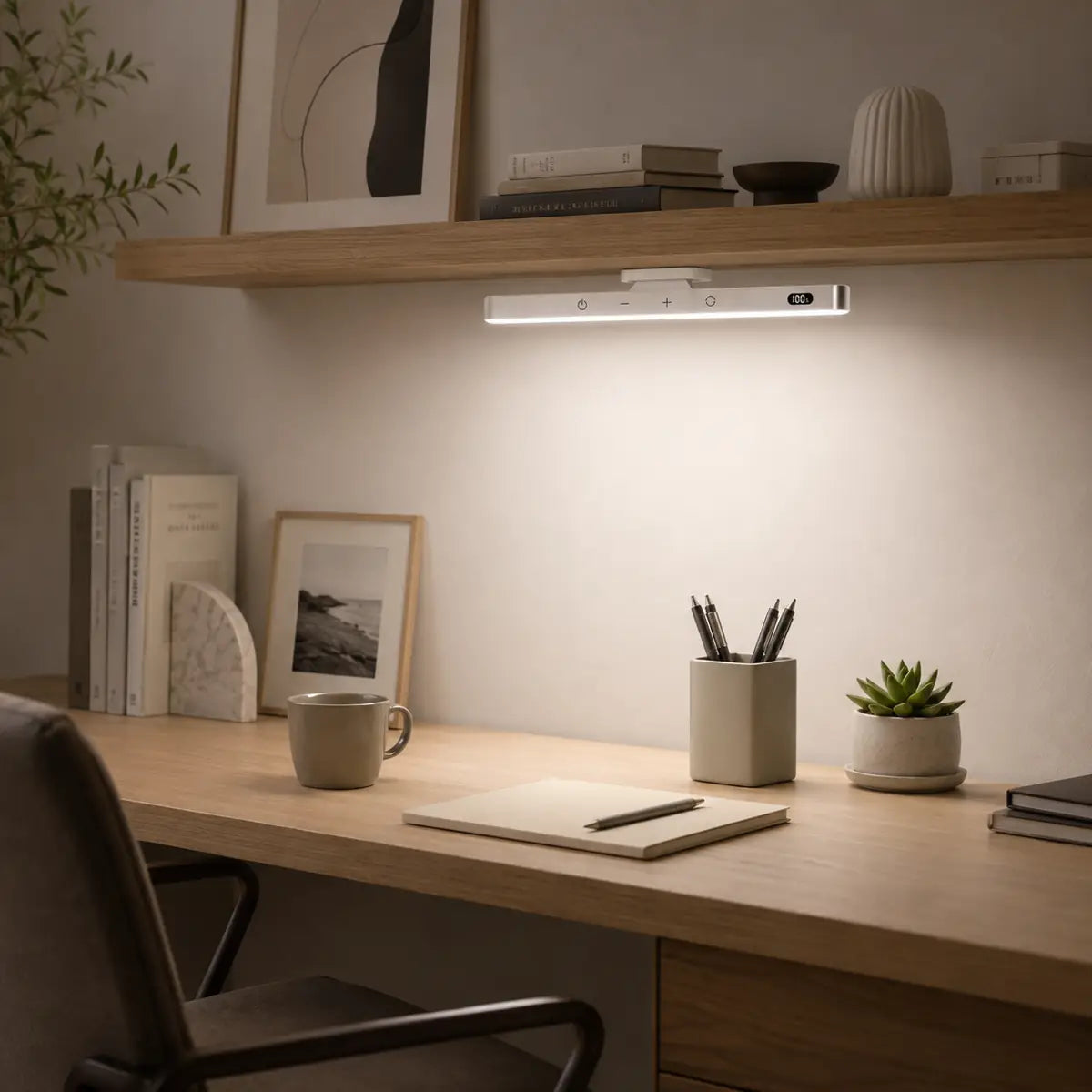 2500mAh Rechargeable Under Cabinet LED Light Bar - Three-Color Light, Magnetic Base