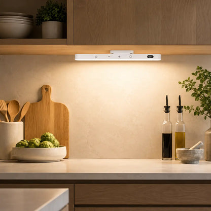 2500mAh Rechargeable Under Cabinet LED Light Bar - Three-Color Light, Magnetic Base