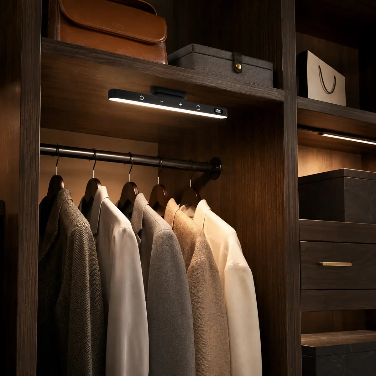 2500mAh Rechargeable Under Cabinet LED Light Bar - Three-Color Light, Magnetic Base