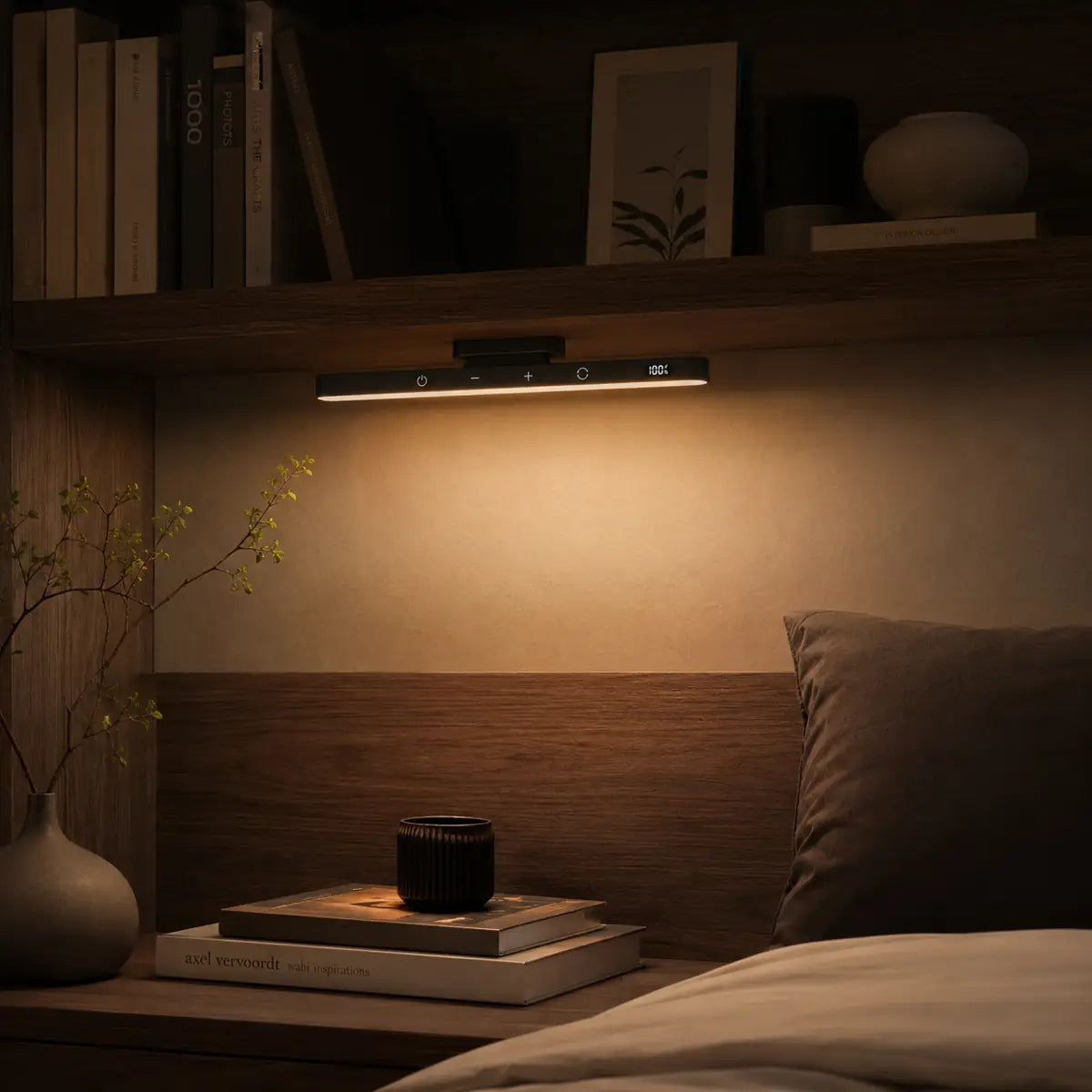 2500mAh Rechargeable Under Cabinet LED Light Bar - Three-Color Light, Magnetic Base