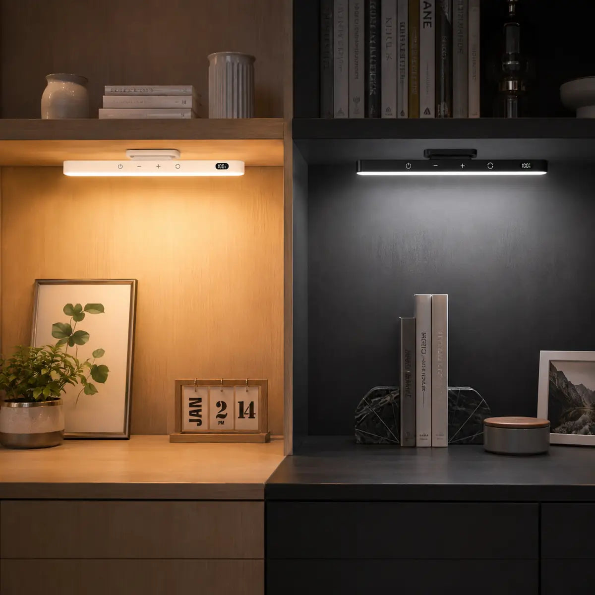 2500mAh Rechargeable Under Cabinet LED Light Bar - Three-Color Light, Magnetic Base